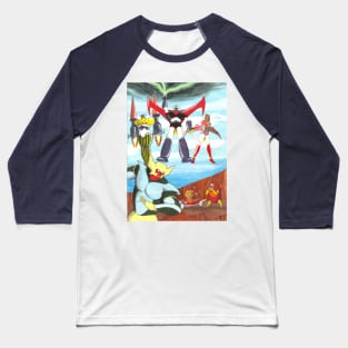 Jeeg VS Great Mazinger Baseball T-Shirt